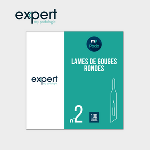 100 Lames de gouges stériles - Rondes - Expert by My Podologie Expert