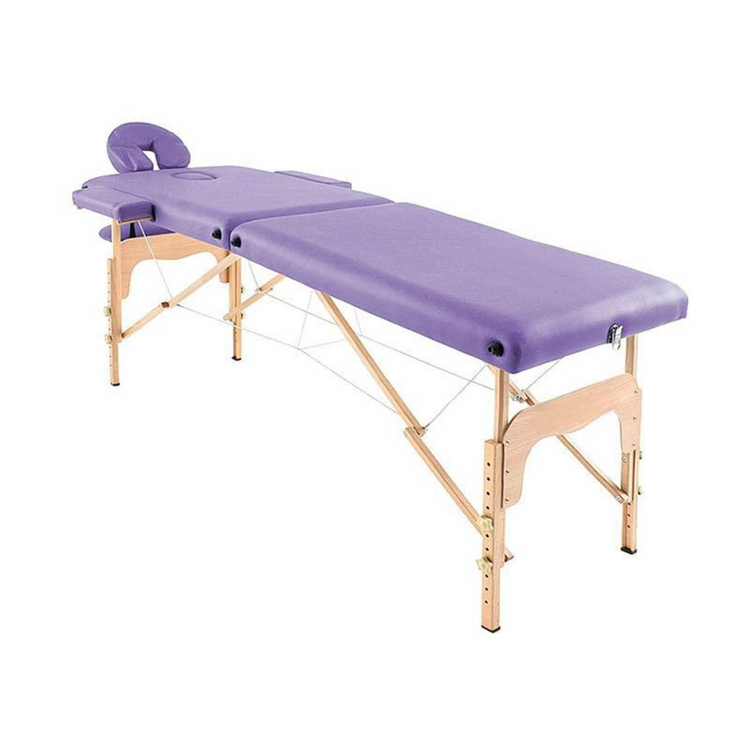 Table de massage pliante en bois 186 x 66 cm sans dossier - 6 coloris