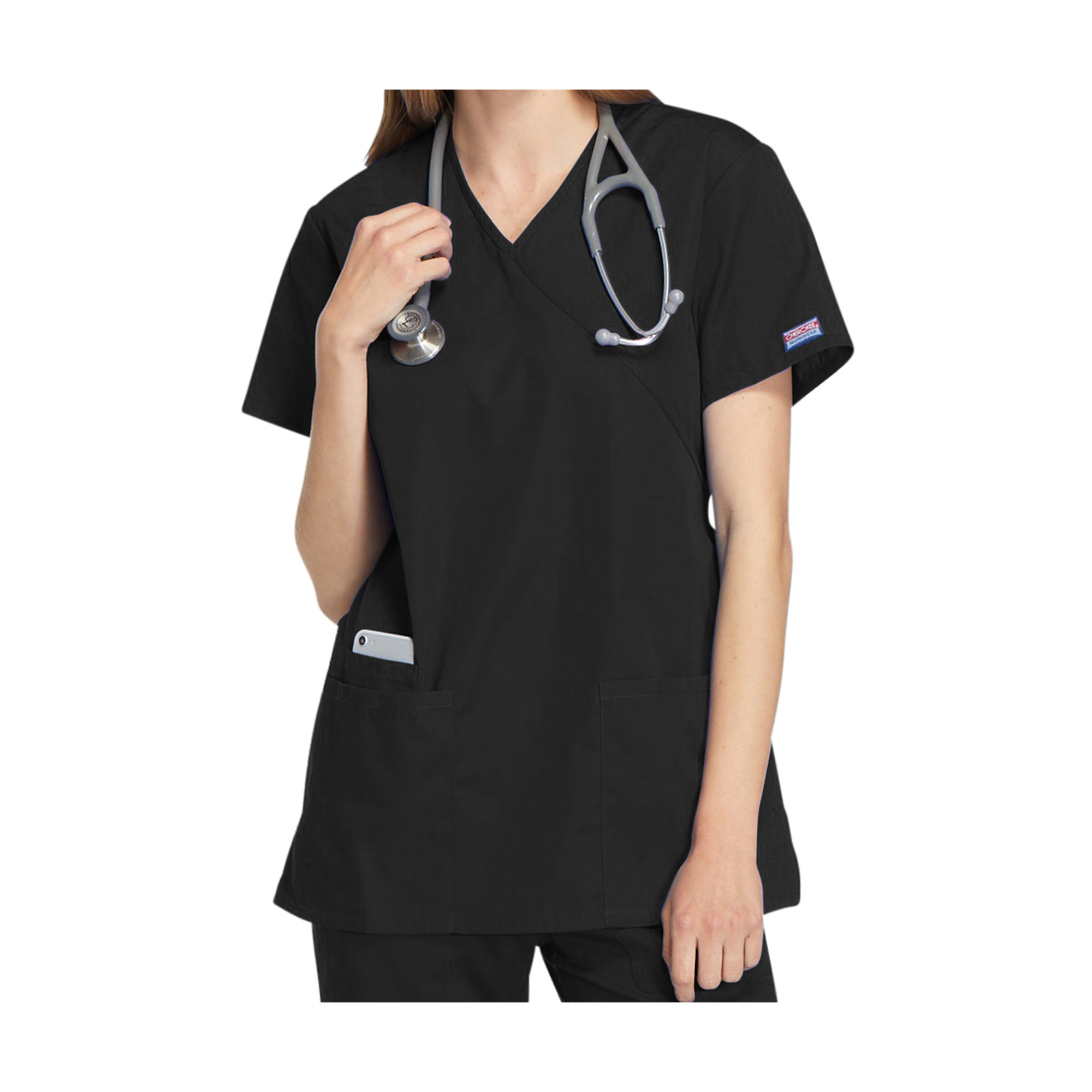 Bayonne - Tunique médicale - Effet cache-coeur  - Manches courtes - Femme - 72 cm - Cherokee Cherokee Authentic Workwear