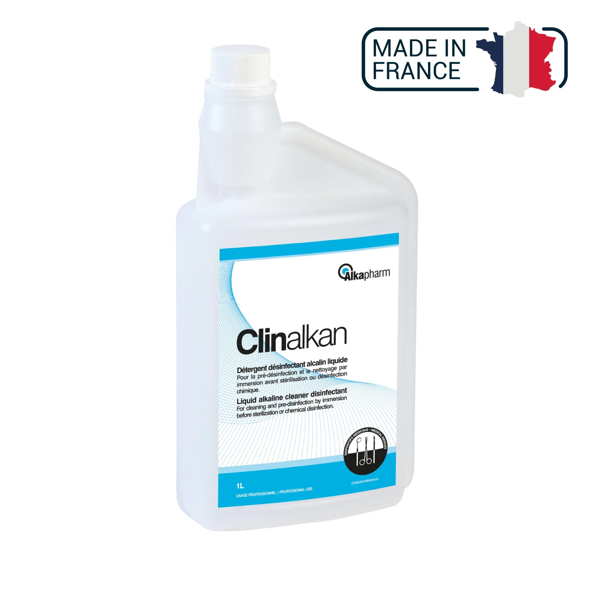 Clinalkan - Détergent désinfectant liquide alcalin - 2 conditionnements - ALKAPHARM - My Podologie