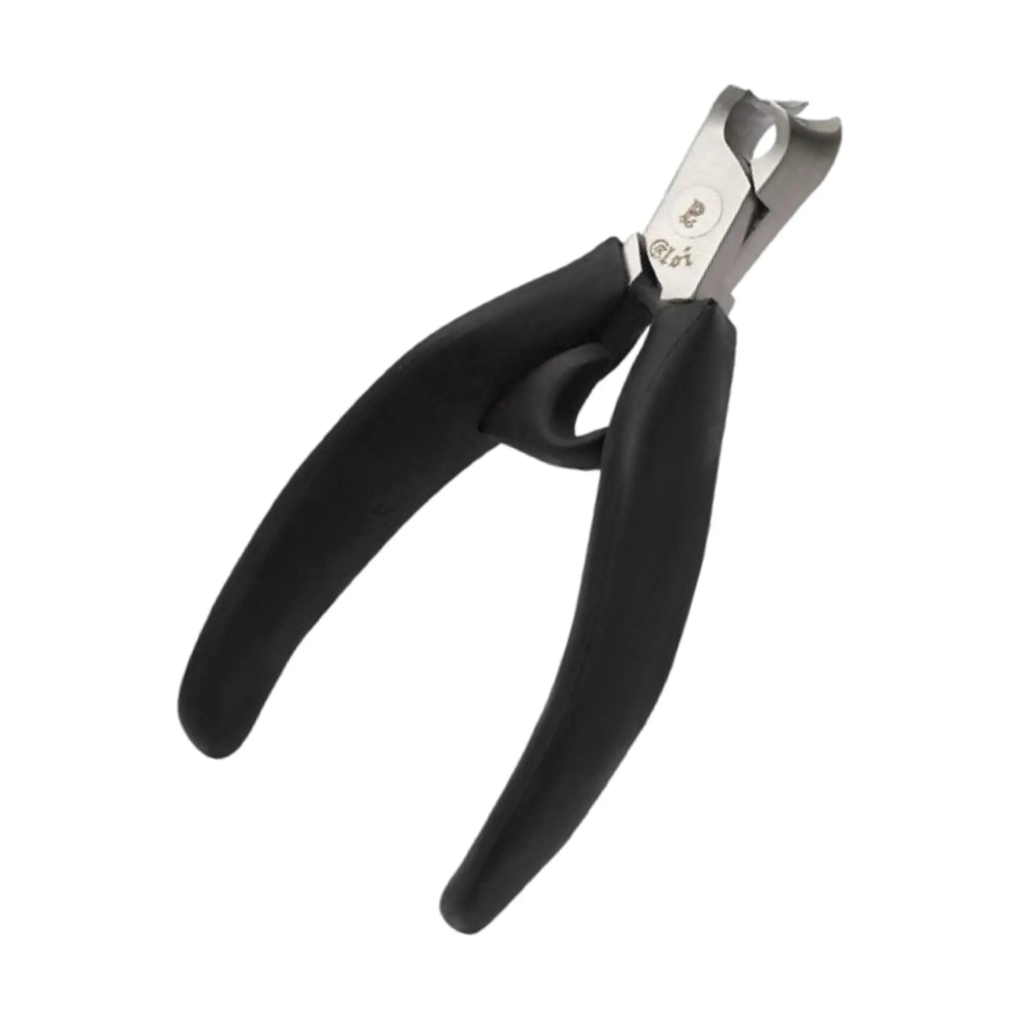 Pince à ongles ergonomique - Noire - Coupe concave - 13 cm - Inox - Akori